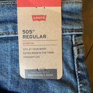 🚹 Levi’s Men’s 505 Jean, NWT, W32xL34, Regular Fit, Straight Leg BLUE (Far Out)